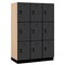 Salsbury Industries 3 Tier Designer Locker, 54"Wx76"Hx21"D, 9 Door, Black 18-23361BLK - alternate 1